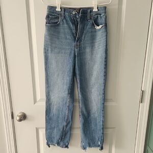Abercrombie & Fitch Light Blue Ankle Straight Jeans